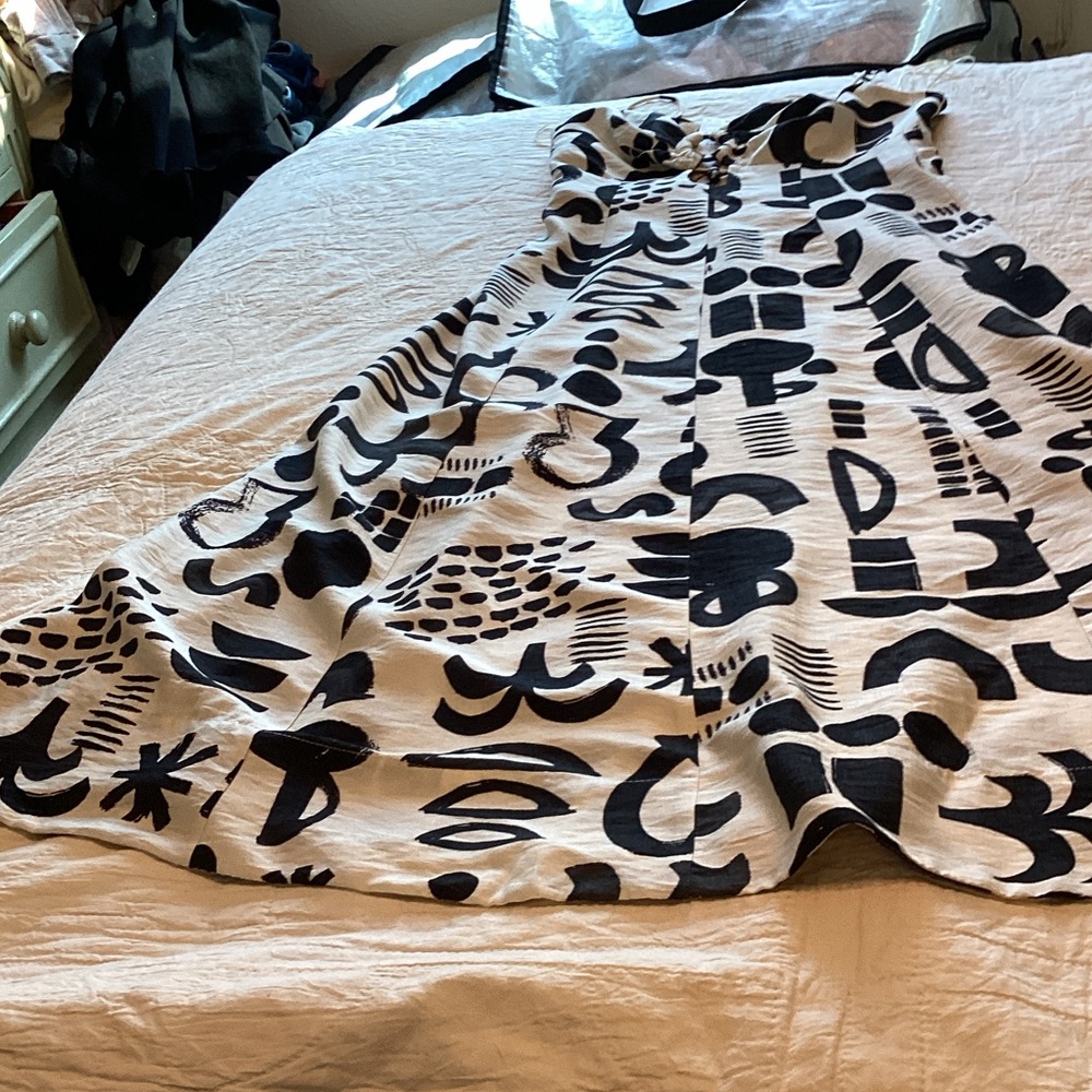 Zara Spaghetti Stap Abstract Patterned Dress M Nwt - image 8